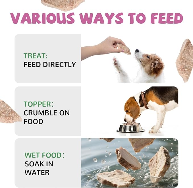 PAWUP Freeze Dried Duck Treats for Dogs, Freeze-Dried Raw Food Topper, High Protein, Gluten&Grain Free, Rawhide Free, 3.8 oz