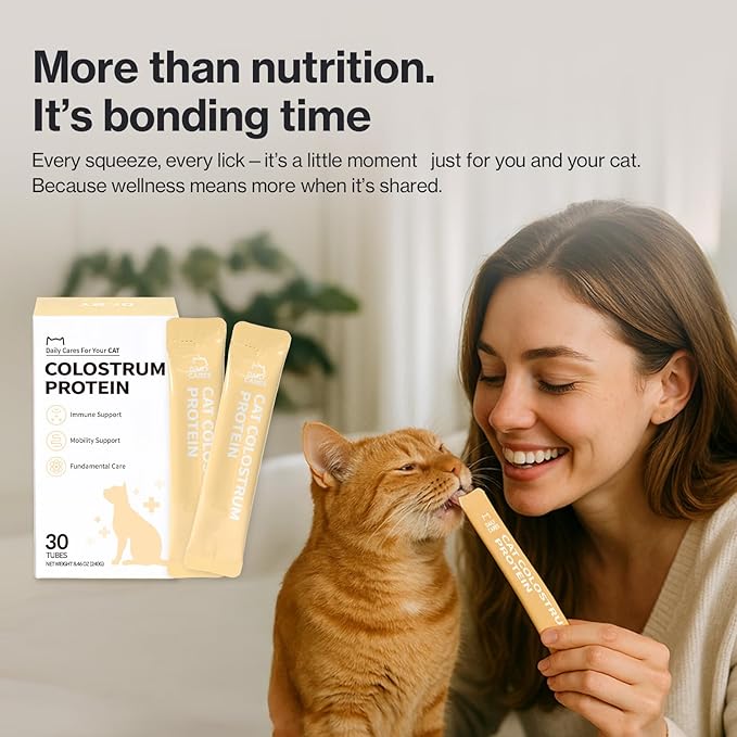 Doctor By Cat Colostrum Protein Cat Supplement Immune Support Muscle Growth, Gentle on Digestion for Kittens, Adult&Senior Cats with Goat Milk, Whey Protein Isolate, Colostrum Lickable Formula