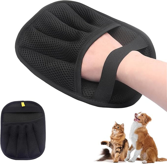 2 PCS Pet Hair Removal Glove, Reusable Electrostatic Cats & Dogs Hair Removal Tool for Couch, Furniture, Carpet, Car Seat, Clothes