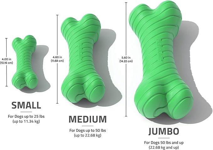 Playology Dog Toys | Dual Layer Bone Durable Chew Toy Bone for Dogs | Jumbo Mom's Turkey Scented Toy - Easy to Clean and Made from Non Toxic Materials