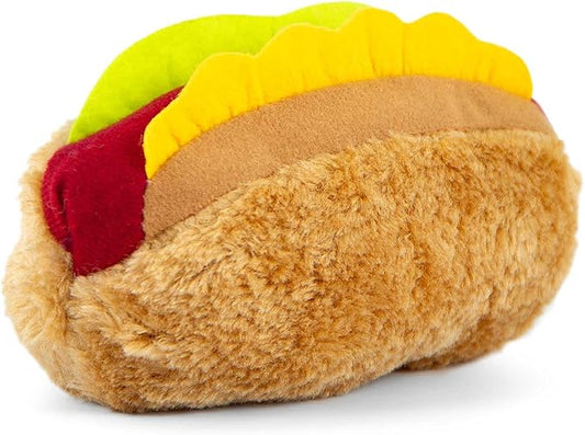 Jeffers Pet Plush American Grill Time Cuisine Dog Toys – 6" Squeaky Hotdog Plush Toys for Dogs – Chew, Cuddle, Interactive Play, Soft Durable Fabric, Puppy Gift, Christmas Stocking Stuffer