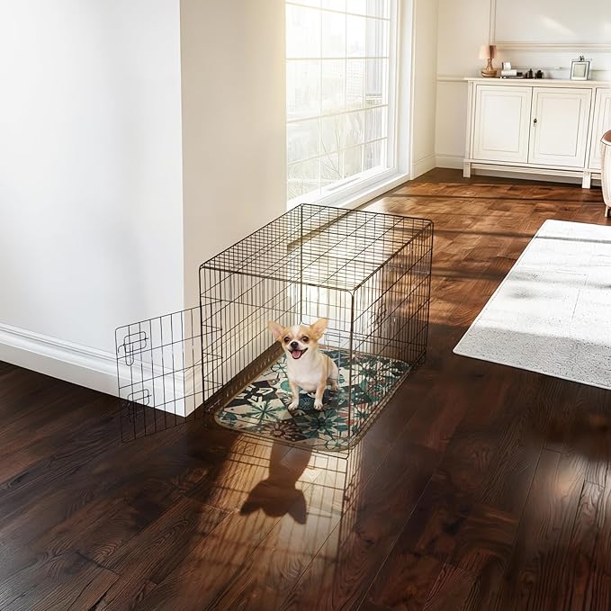 FXW Washable Pee Pads for Dogs, Puppy Pads with Super Absorbent, Specifically Designed for 24inch Cages, 17" x 23" Rectangle, Tie-Dye Beige, 2 Packs