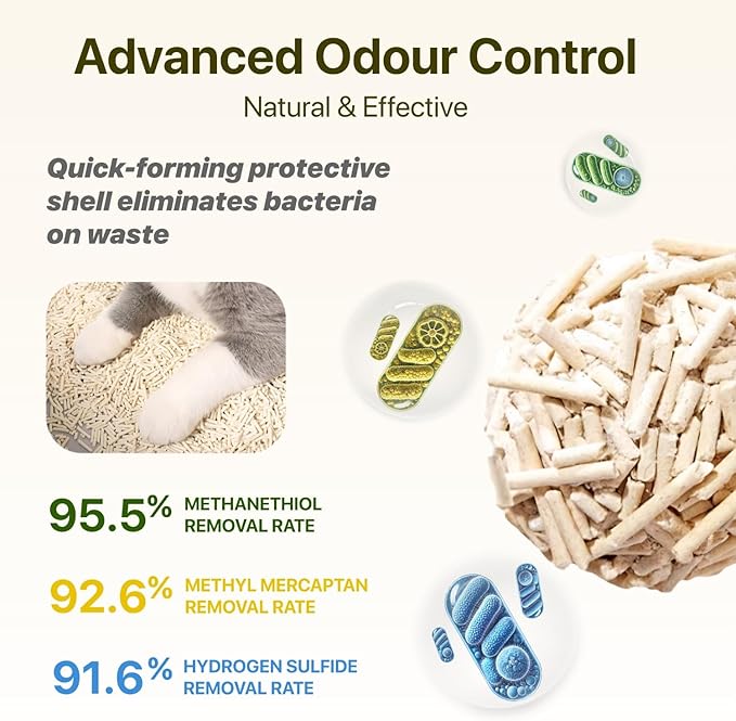 Michu Tofu Cat Litter Natural Clumping Tofu Cat Litter, Fast Clumping and Easily Scoop-able 5.5lb/88oz 5 Scents - Original + Greentea, 2 Pack