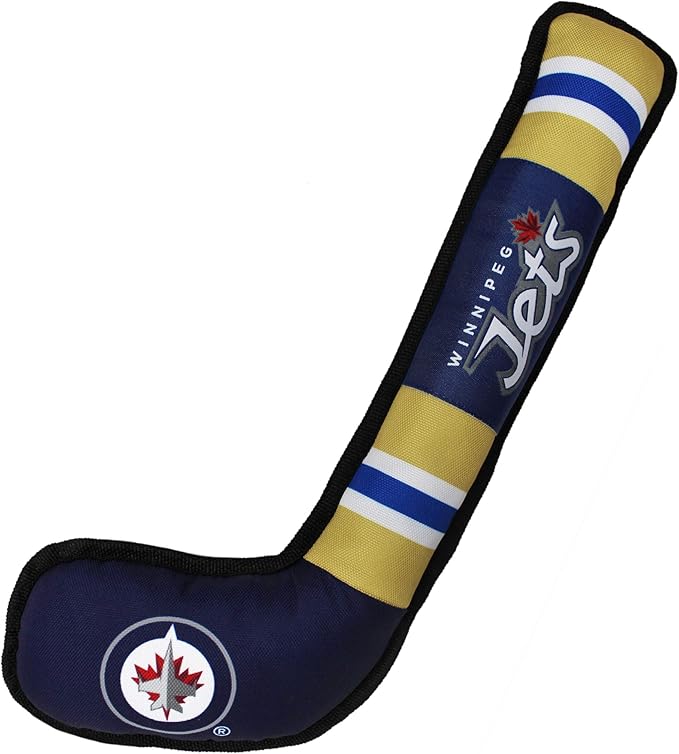 Pets First NHL Winnipeg Jets Stick Toy for Dogs & Cats. Play Hockey with Your Pet with This Licensed Dog Tough Toy Reward!