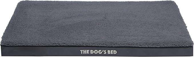 The Dog’s Bed Orthopedic Dog Bed, XL Grey Plush, Waterproof, Supportive Dog Bed with Washable Replaceable Covers, Veterinary Approved