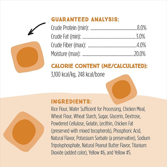 Ultra Chewy Peanut Butter Double Treat Bones: Long-Lasting Dog Treats Made in USA for Large and Small Breeds, Highly Digestible, Ideal for Aggressive Chewers (24 Count)