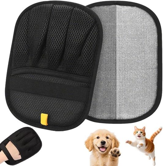 2 Packs Electrostatic Pet Hair Remover Glove for Dogs and Cats – Reusable Brush Pet Hair Removal Glove for Furniture, Car Interiors, Bedding & Clothing