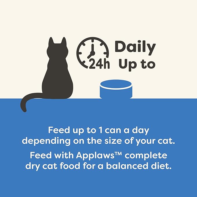 Applaws Natural Wet Canned Cat Food, Limited and Natural Ingredients, High Protein with No Artificial Additives, Mackerel & Sardine in Broth (24 x 5.5oz Cans)