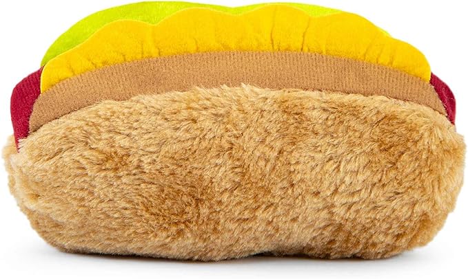 Jeffers Pet Plush American Grill Time Cuisine Dog Toys – 6" Squeaky Hotdog Plush Toys for Dogs – Chew, Cuddle, Interactive Play, Soft Durable Fabric, Puppy Gift, Christmas Stocking Stuffer