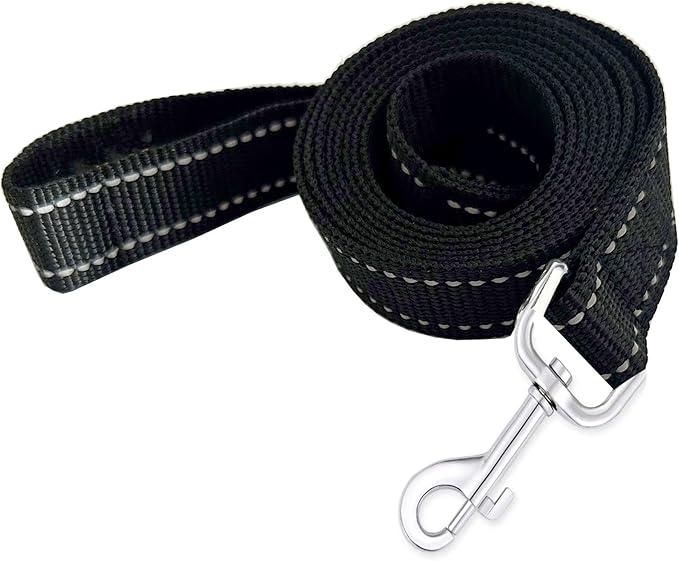 Reflective Dog Leash 7Ft /8 Feet Long, 1 Inch Wide, for Small and Medium Dogs