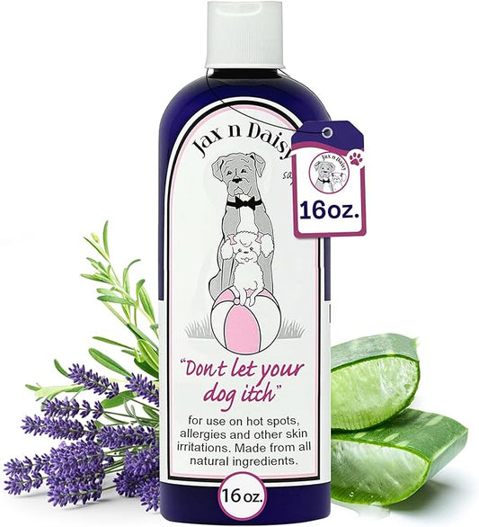 Jax N Daisy Don’t Let Your Dog Itch Lotion, 16 oz – Itch Relief for Dogs, Anti-Itch Skin Soother & Grooming Care