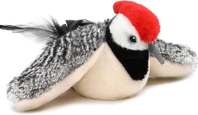 Tocirelo Flappy Bird Cat Toy, Simulated Flying, Not-Real Flying, Motion-Activated Chirping and Flapping Wings Cat Bird Toy, Realistic Cat Interactive Toys for Indoor Cats, Catnip Kitten Kicker Toy