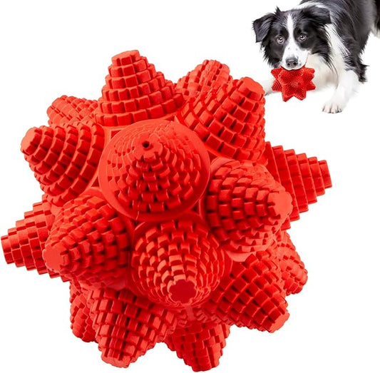 LiuMelinda Dog Chew Toys for Aggressive-Chewers - Indestructible Dog Toy for Aggressive Chewer，Tough Chew Toys for Dogs （Rubber Stacked Star Ball）