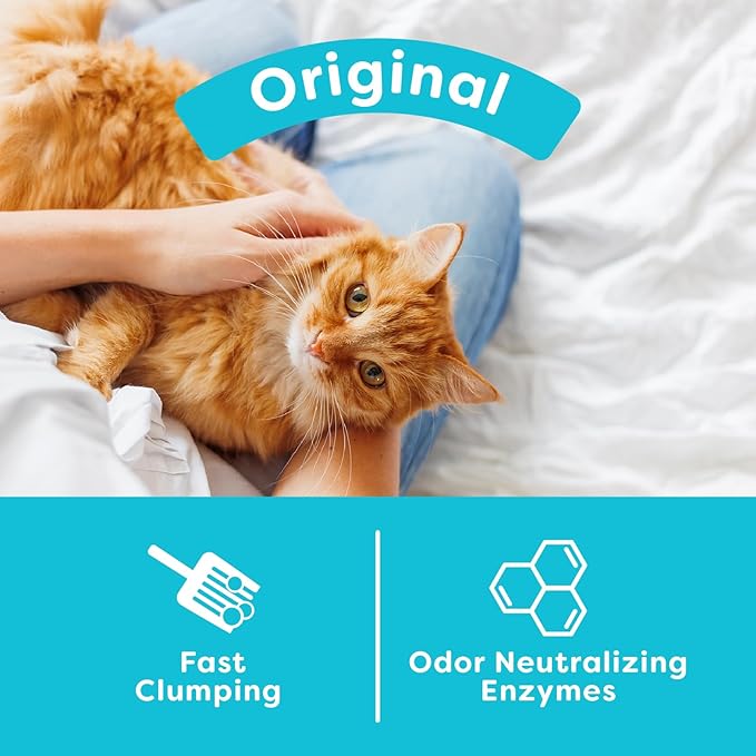 sWheat Scoop Natural Wheat Cat Litter, Original, Fast Clumping with Odor Neutralizing Enzymes, 25 Pound Bag