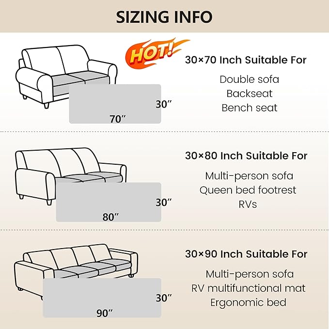 gogobunny 3X Stronger Waterproof Pet Blanket, Scratch Proof Furniture Protector for Dogs Cats, Reversible Cover 30x80 Inch, Dark Beige