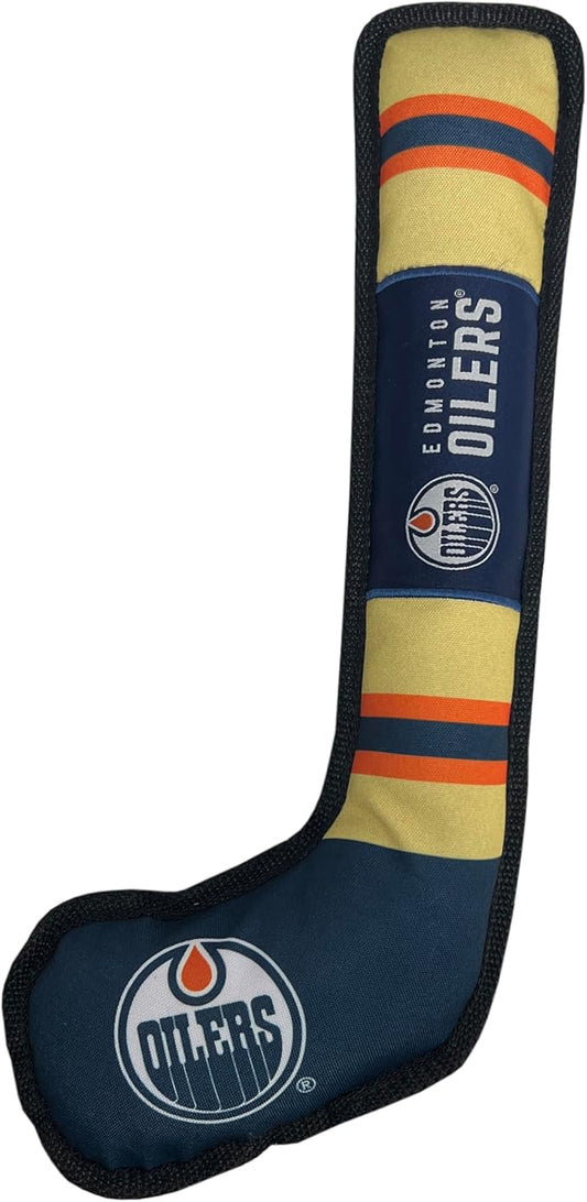 Pets First NHL Edmonton Oilers Stick Toy for Dogs & Cats. Play Hockey with Your Pet with This Licensed Dog Tough Toy Reward!