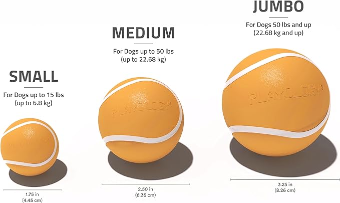 Playology Dog Toys | Squeaky Chew Ball - Bouncy Durable Floating Fetch Ball for Dogs, Value 3-Pack | Small Cheddar Cheese Scented Toy - Easy to Clean and Made from Non Toxic Materials