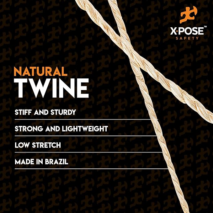 Sisal Twine - 2 Ply 150 Ft Thin Natural Fiber Rope on Spool - Cat Scratching Post, Rope for Cat Scratcher, Cat Tree Replacement Parts, Pet Toy - Decorative Cordage for Crafts, Pole Wrap 2Pack