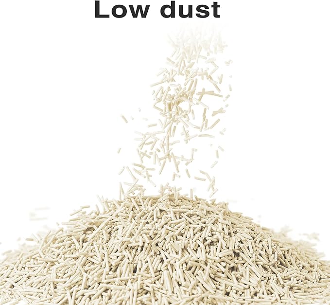 Cat Litter 24LB/4 Packs Dust-Free Clumping Tofu Cat Litter Quickly Absorb Odors Toilet Can Flush Into The Toilet Pure Natural tofu cat Litter (Original Flavor)