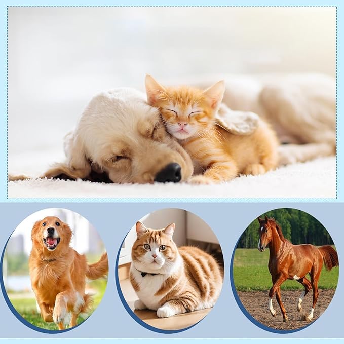 Deshedding Dog Brush, Pet Hair Remover Comb for Shedding, Easy Clean, Effective for Short and Long Hairs, Pet Hair Removal Tool for Cats, Dogs, Rabbits, Horses