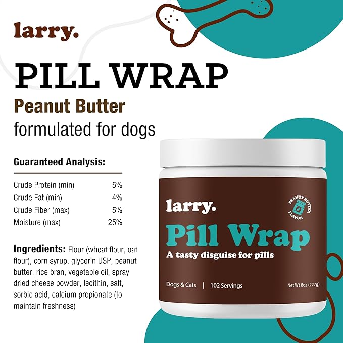 Peanut Butter Pill Wrap for Dogs - Pet Pill Paste - Hide Dog Medication Pockets - Dog Treats for Medicine Hide Pill - 102 Servings - 8 oz - Made in USA