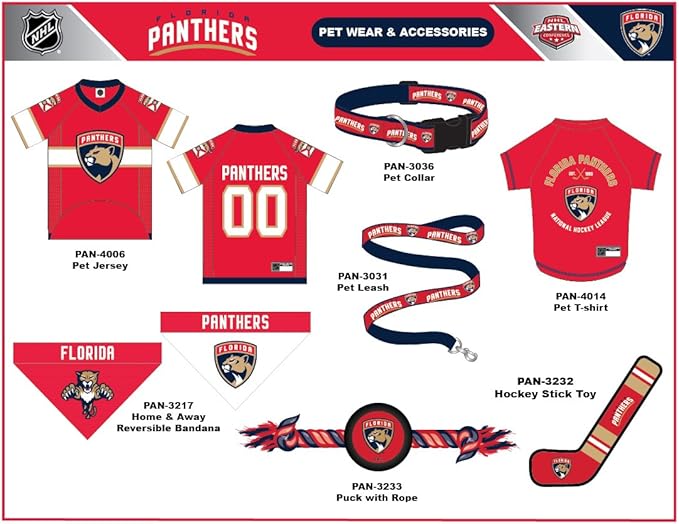 Pets First NHL Florida Panthers Puck Toy for Dogs & Cats. Play Hockey with Your Pet with This Licensed Dog Tough Toy Reward!