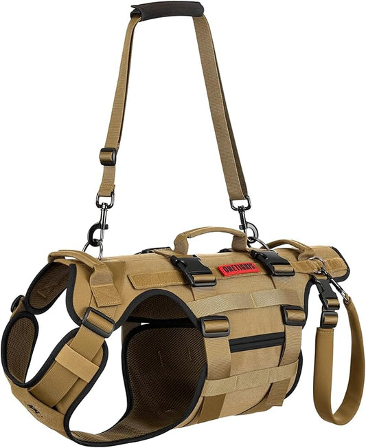 OneTigris Dog Lift Harness for Large Dogs, Dog Hip Support Brace, Full Body Lifter with Handles Invictus Multifunctional Mobility Assistance Vest for Back Legs (Brown, XXL)