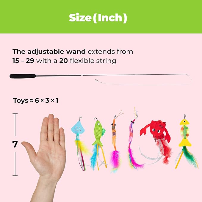 Catify by Best Pet Supplies Interactive Cat Toys – Plush, Motion-Activated & Squeaking Toys with Premium North American Catnip for Indoor Cats & Kittens - Meow Chase Playset