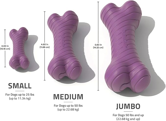 Playology Dog Toys | Dual Layer Bone Durable Chew Toy Bone for Dogs (Value 3-Pack) | Small Bacon Scented Toy - Easy to Clean and Made from Non Toxic Materials