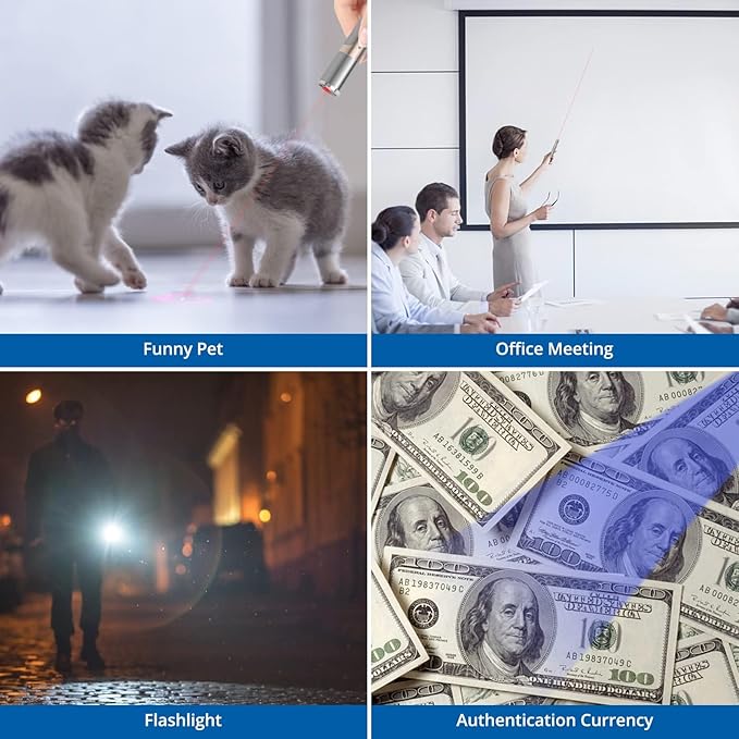 TBTeek Cat Toys, with Metal Case, 2 Pieces, Rechargeable, 7 Adjustable Patterns, Interactive Kitten Pet Dog Chase Toy for Cats Fun Playing Exercise