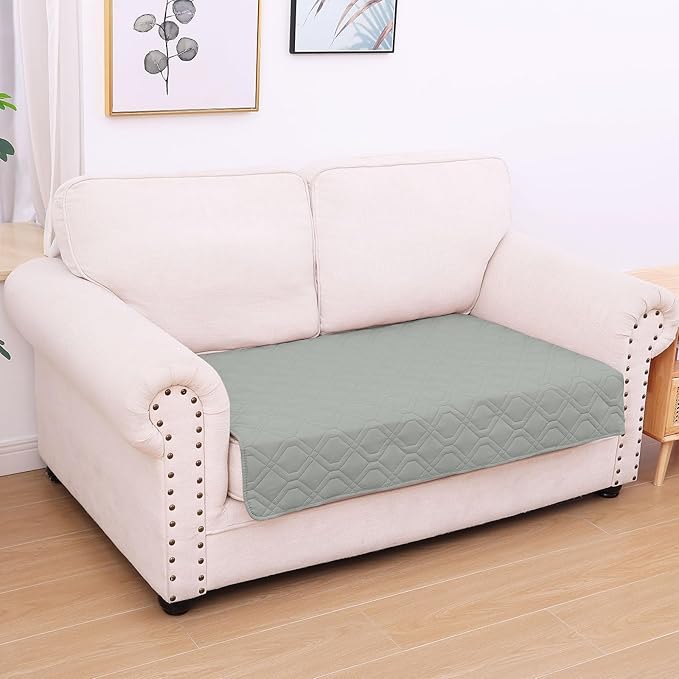 hyha Waterproof Dog Bed Blanket, Soft Pet Blankets, Waterproof Couch Cover for Dogs, Reversible Sofa Covers Washable for Furniture (30x53 Inch, Grey/Beige)