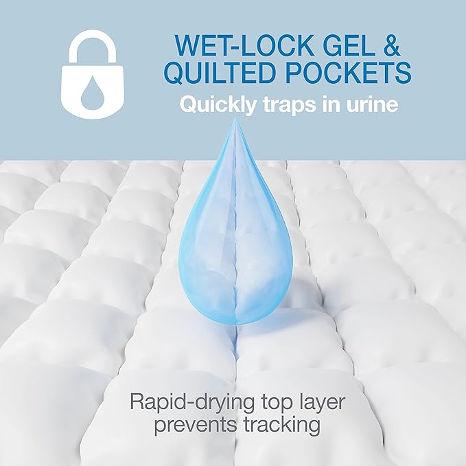 Four Paws Wee-Wee Superior Performance XL Pee Pads for Extra Large Dogs, Leak-Proof Floor Protection Dog & Puppy Quilted Potty Training Pads, Unscented, 28" x 34" (150 Count)