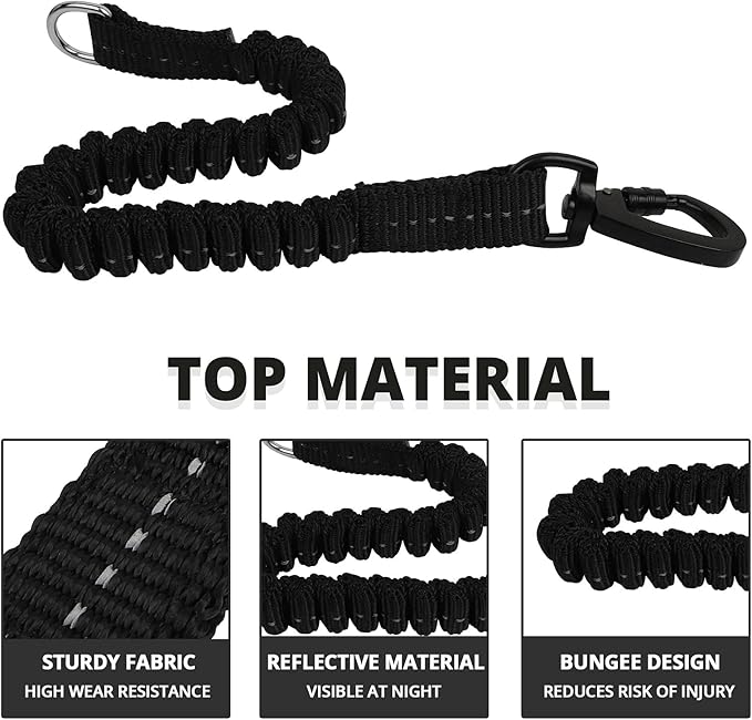 Long Dog Leash 150 FT: Heavy Duty Rope Leashes for Dogs Training with Swivel Lockable Hook Reflective Threads Bungee and Padded Handle - Dog Lead for Large Small Medium Dogs Outside Walking Hiking