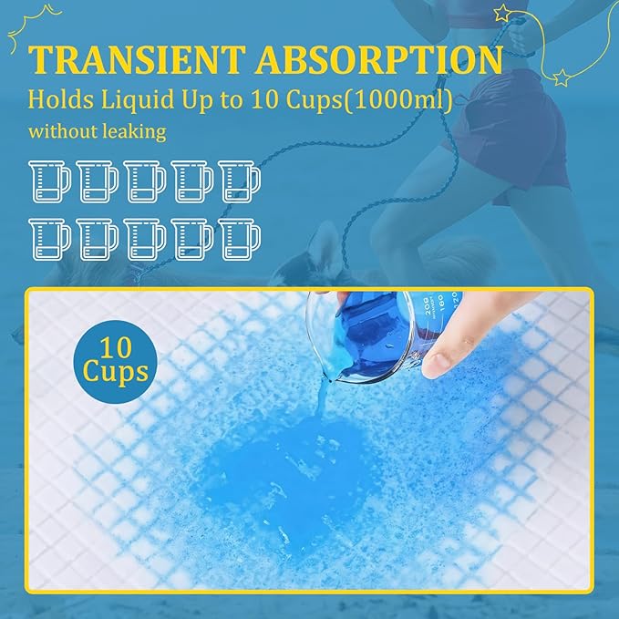 Extra Large Dog Pee Pads, 31"x47" Jumbo Puppy Potty Training Pads | 40 Count Super Absorbent & Leak-Proof Pads for Large Breed Dogs, Great for Crate Lining & Floor Protection