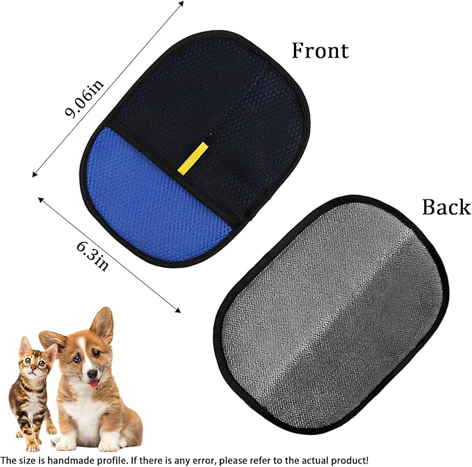 Pet Hair Remover Glove, 3PCS Cat Dog Hair Remover, Magic Electrostatic Pet Hair Brush Glove, Reusable Pet Hair Removal Tool for Furniture, Clothes, Couch, Bed, Carpet, Car Seat