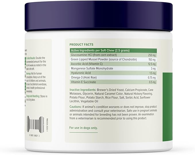 Yumove Dog Joint Supplement, Hip and Joint Supplement for Dogs with Glucosamine Chondroitin, Hyaluronic Acid, Green Lipped Mussel and Omega 3, Dog Hip and Joint Aches and Stiffness (150 Tasty Bites)