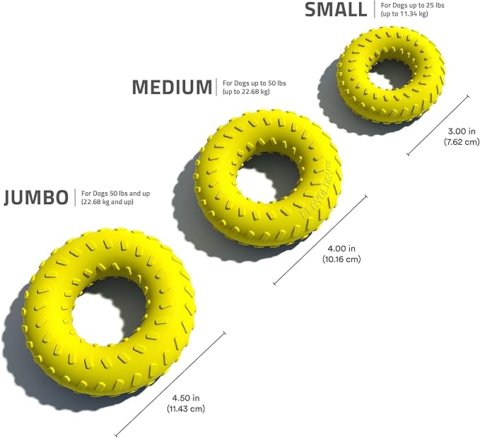 Playology Dog Toys | Dual Layer Ring Durable Chew Toy for Aggressive Chewers | Jumbo Chicken Scented Toy - Easy to Clean and Made from Non Toxic Materials