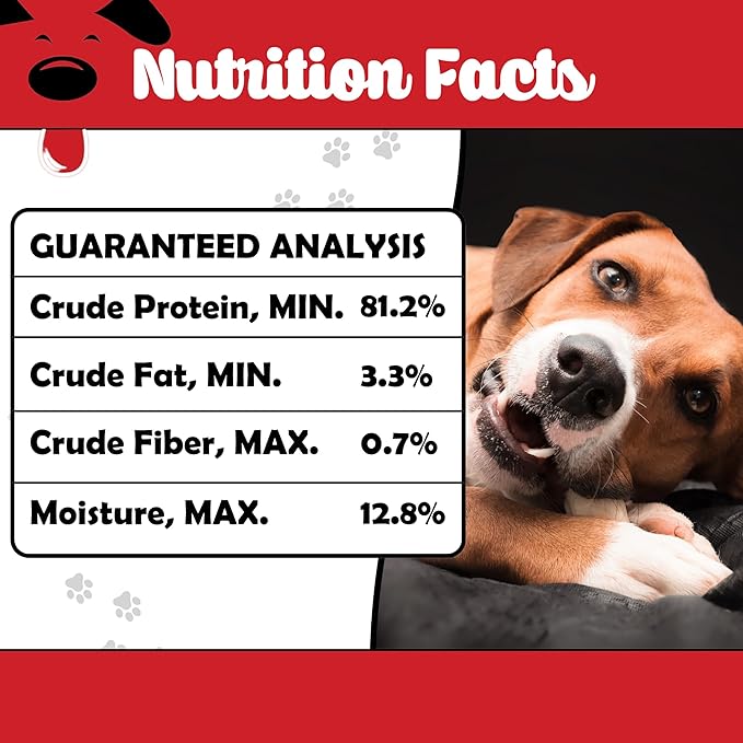 Winni Treats Beef Cheek Chips for Dogs - Single Ingredient, Preservative-Free, Premium Beef Cheeks, Not Rawhide, High in Protein, Low in Fat, Rich in Collagen, Long Lasting Dog Chews Treat (5 Pieces)