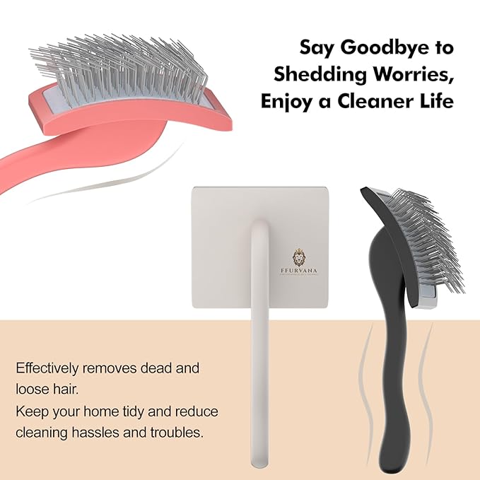 Slicker Brush for Dogs, for Golden Doodles with Long Hair, for Large Pet Dogs, Grooming Pet Hair, Cream White(Large)