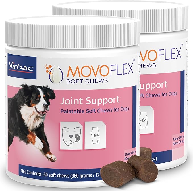 MOVOFLEX Soft Chews Hip and Joint Support Supplement for Large Dogs - 120 Count By Virbac