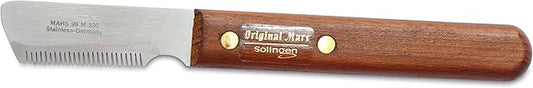Mars Coat King Professional Dog Stripping Knife Grooming Tool, Fine Slant Tooth with Tapered Edge, Right-Handed