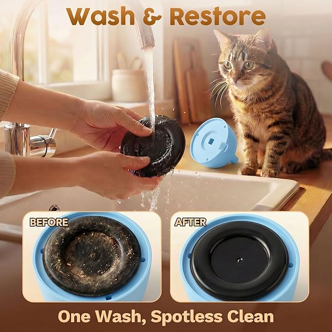 Interactive Cat Toys for Indoor Cats: Upgraded 360° Automatic Spin Flying Bird Feather Wand with Silicone Protected Rod Safe Play, Strong 8cm Suction Cup, USB-Rechargeable for Bored Kittens and Adult