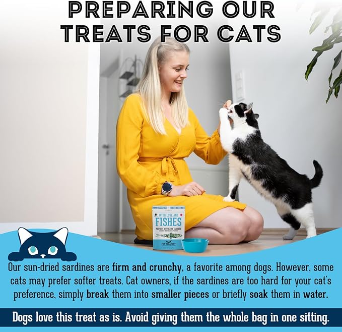 The Granville Island Pet Treatery Cod Skin & Sardines for Dogs & Sardines for Cats (4.59 oz, Pack of 2) - Single Ingredient Dog Treats - Natural Dog Treats, Grain Free