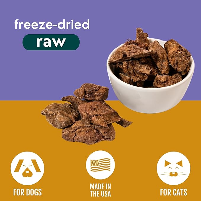 Momentum Carnivore Nutrition Freeze-Dried Chicken Liver Dog Treats & Cat Treats – Single-Ingredient, High-Protein, Grain-Free, Naturally Flavorful – Made in USA – 3.5 oz Bag