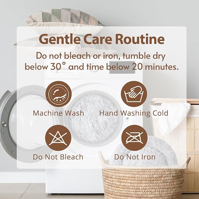 JOLLYVOGUE Calming Small Dog & Cat Bed for Indoor Cats - 20 inches Washable Donut Bed for Kittens & Puppies, Anti-Anxiety Round Fluffy Plush Pet Beds (Fits up to 15 lbs, Orange)