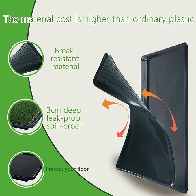 Reusable Dog Loo System with Artificial Grass Turf&Pee Pads&Tray, for Puppy Potty Training is Portable&Easy to Clean,35x23in Large Dog Litter Box Toilet for Indoor/Outdoor use