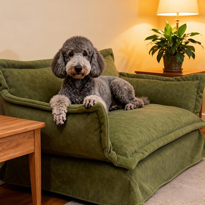 Pet Sofa Bed, Specially Designed for Small and Medium-Sized Dogs and Cats, is a Modern and Comfortable Pet Sofa That is Easy to Clean(Green)