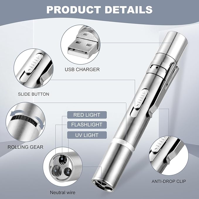 Laser Pointer, Cat Toys, Cat Laser Toy Pointer with 5 Adjustable Patterns, Dog Laser Toy, USB Recharge Laser, Long Range and 3 Modes Training Chaser Interactive Toy