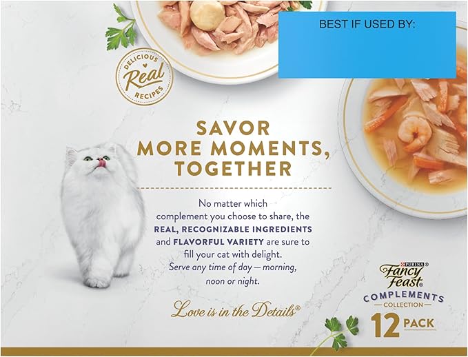 Purina Fancy Feast Lickable Appetizers and Broths Collection Grain Free Wet Cat Food Topper Variety Pack - 12 ct. Box (Pack of 2 Pack)