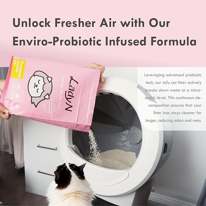 Welcome Home Cat Kit – Attractant Granular Tofu Litter & Deodorizer for Automatic Boxes | Strong Clumping, Odor Control, Easy Cleanup